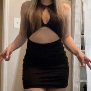 Black Cut-Out Mini Dress